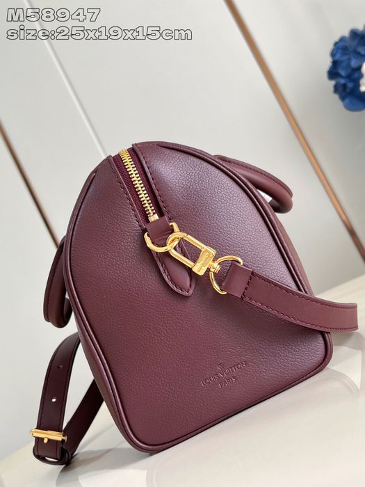 Geanta Louis Vuitton Speedy 25 cm, bordo, Premium
