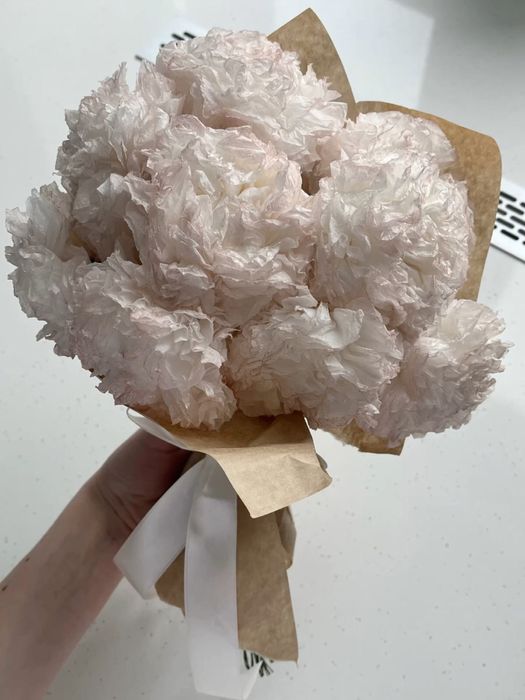 букет пионов из салфеток