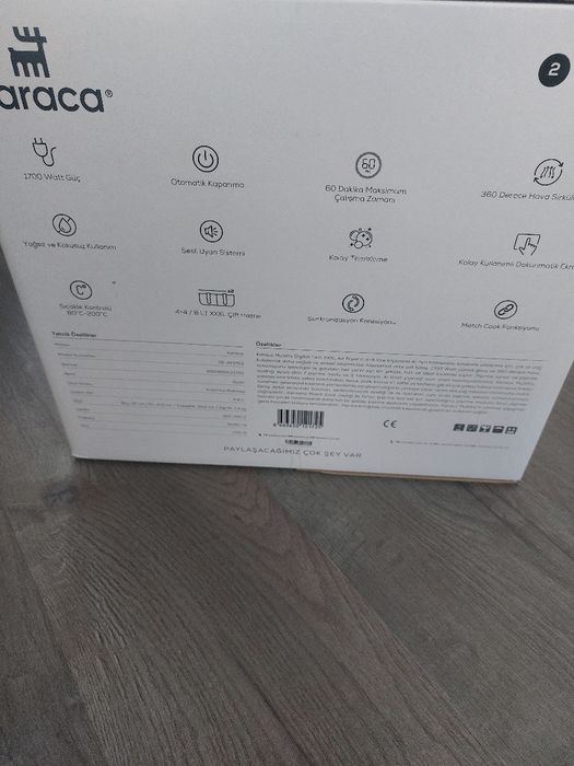 Friteuza cu aer cald Karaca, NOUA, Multifry XXXL, Cos Dublu, 4+4 lit