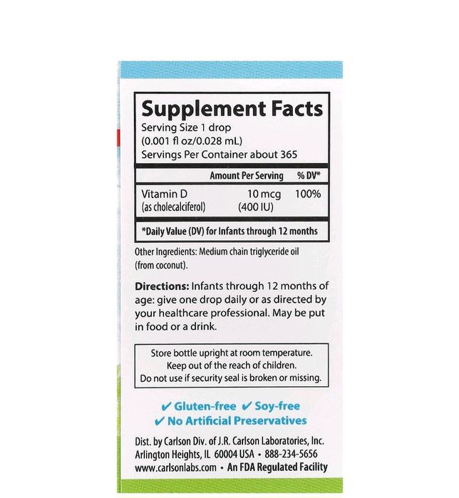 Детский Д3 американский Carlson 10 мл-вый