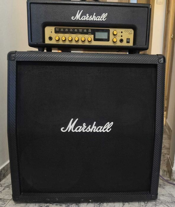 Marshall CODE100H + MG412ACF 4x12 + pedală – stack complet