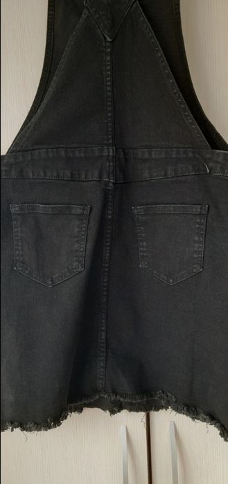 Fusta salopeta scurta denim