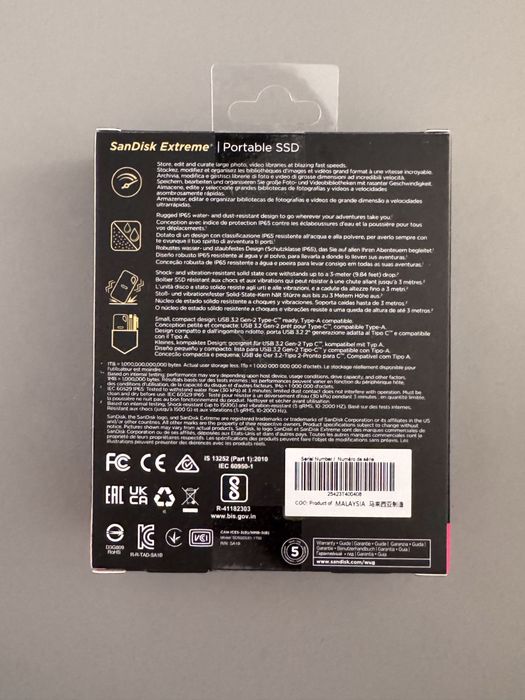 Sandisk SSD 1TB Extreme Portable