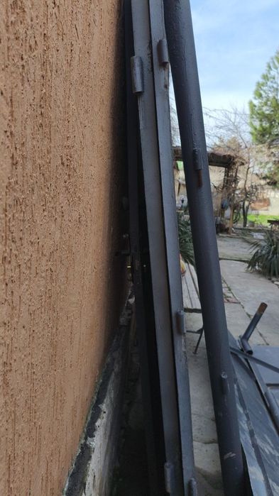 Ворота + козырек Металл СССР. Двух-створчатые.