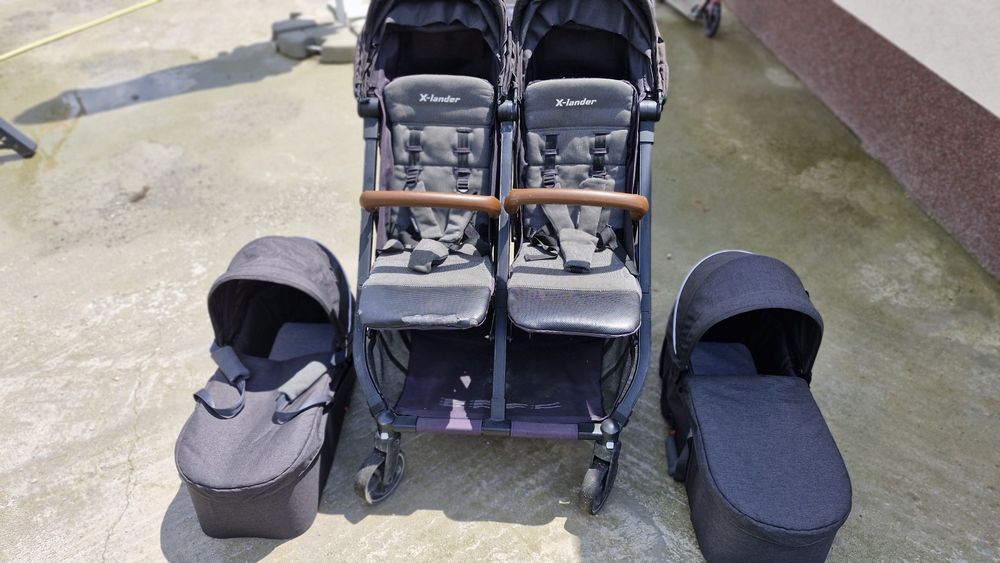Carucior pentru gemeni 2in1