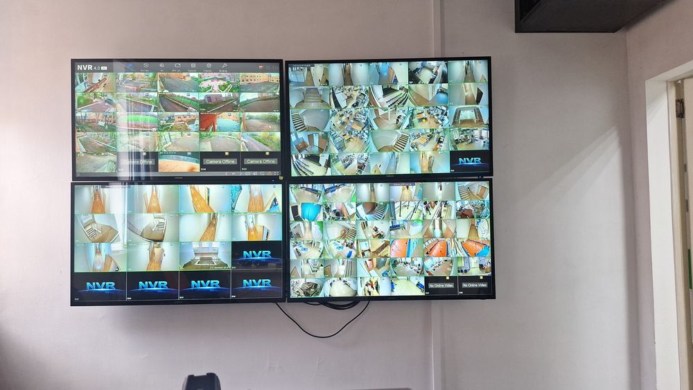 Установка  видеонаблюдения  и интернета