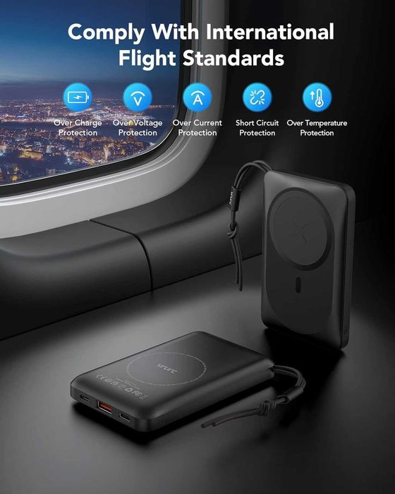 Безжично преносимо зарядно устройство VRURC за iPhone, 10000 mAh