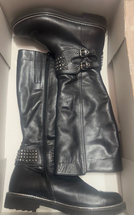 Дамски ботуши от естествена кожа