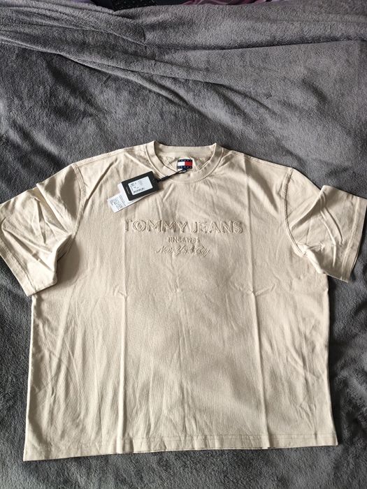 Tommy Jeans 90s new classics tricou wide fit maro deschis L nou