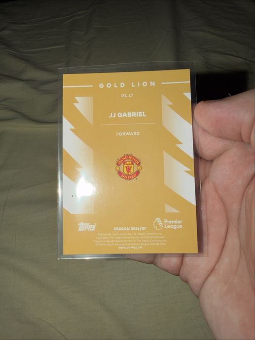 Card Topps JJ Gabriel Gold Lion