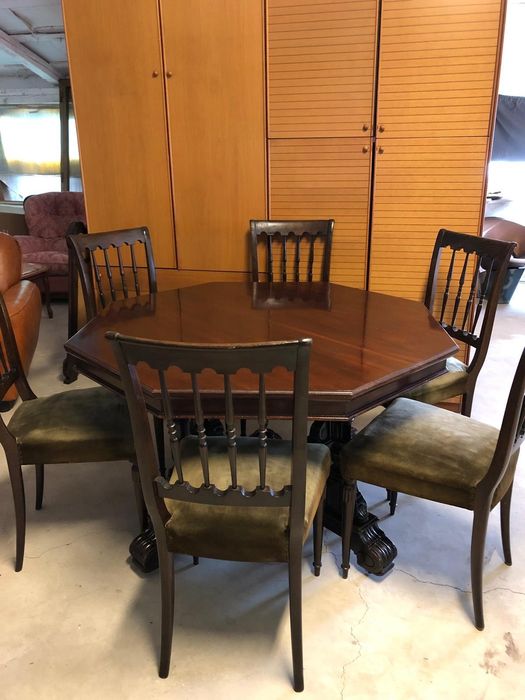 Masa scaune lemn masiv