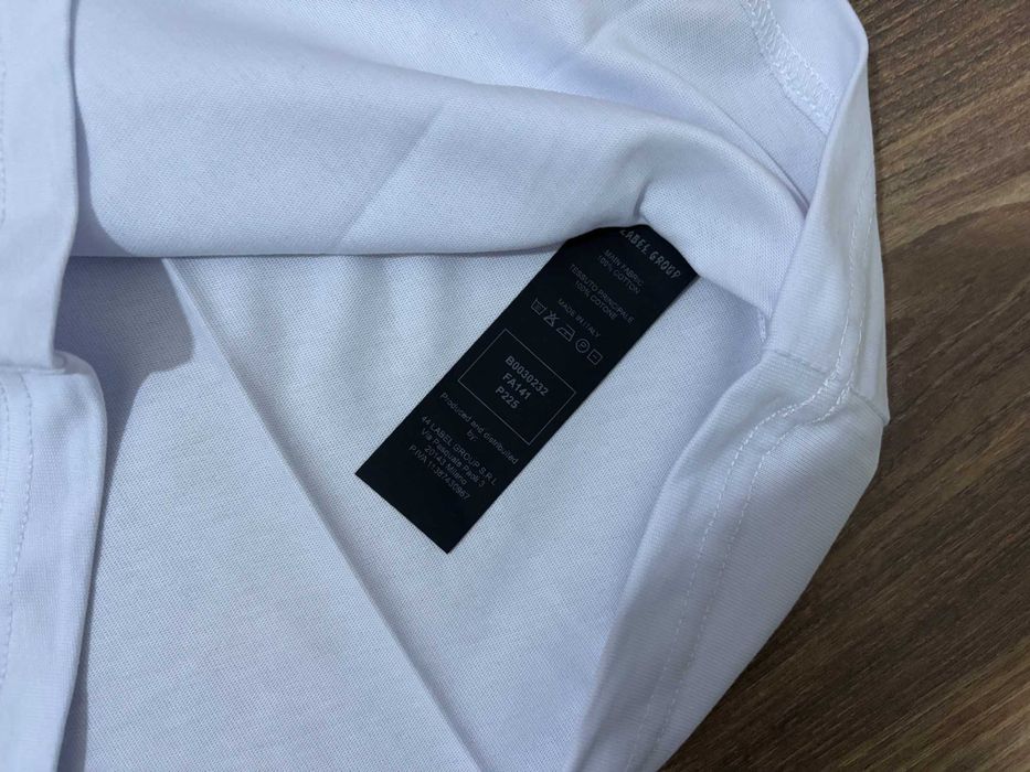 Мъжка тениска 44 Group Label Regular Fit Черна/Бяла