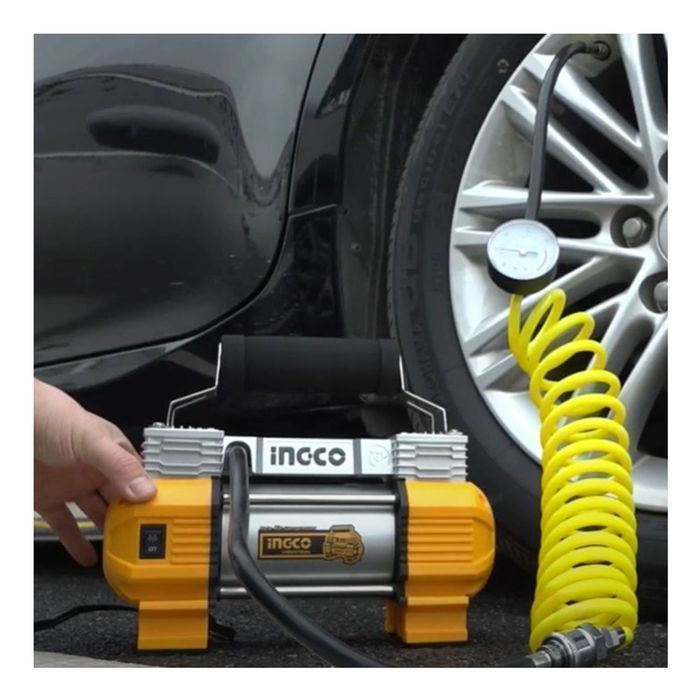 compresor electric auto portabil cu 2 cilindrii cu alimentare 12v ing