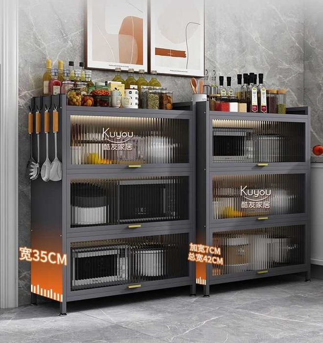 ошхона шкафлари шаффоф эшиклар билан / ошхона жавонлари эшиклари билан