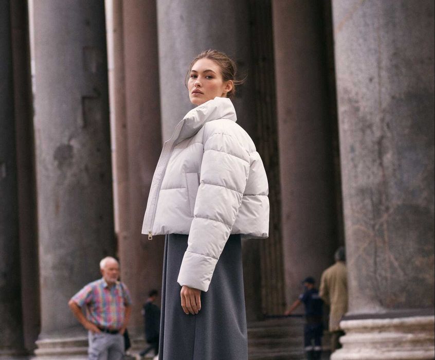 Mango - зимно сиво късо яке - М размер