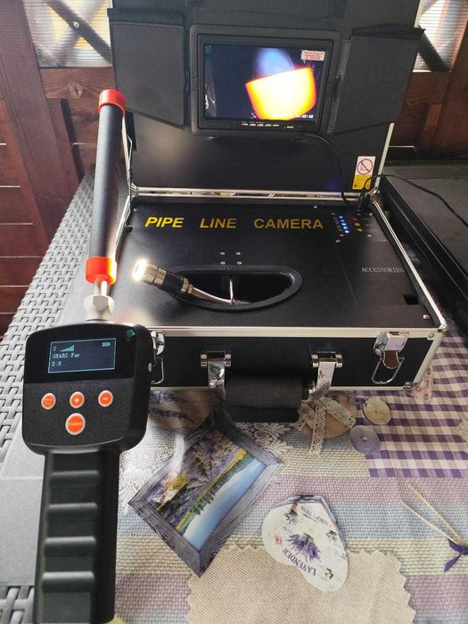 Utilaj PROFESIONAL Desfundare canalizare presiune, camera video, Rac electric