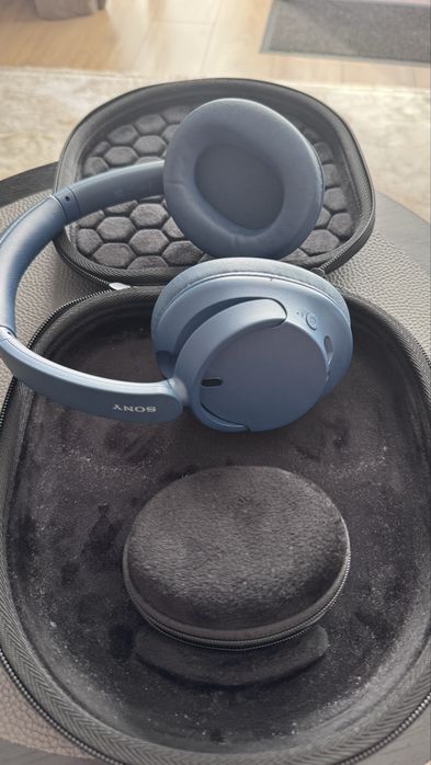 Casti Sony WH-CH720N, Bluetooth, Over-Year, Microfon, Noise Cancelling, albastru