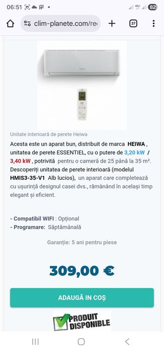 Mitsubishi /Daikin Heiwa Pompă Aer condiționat monosplit  Nou