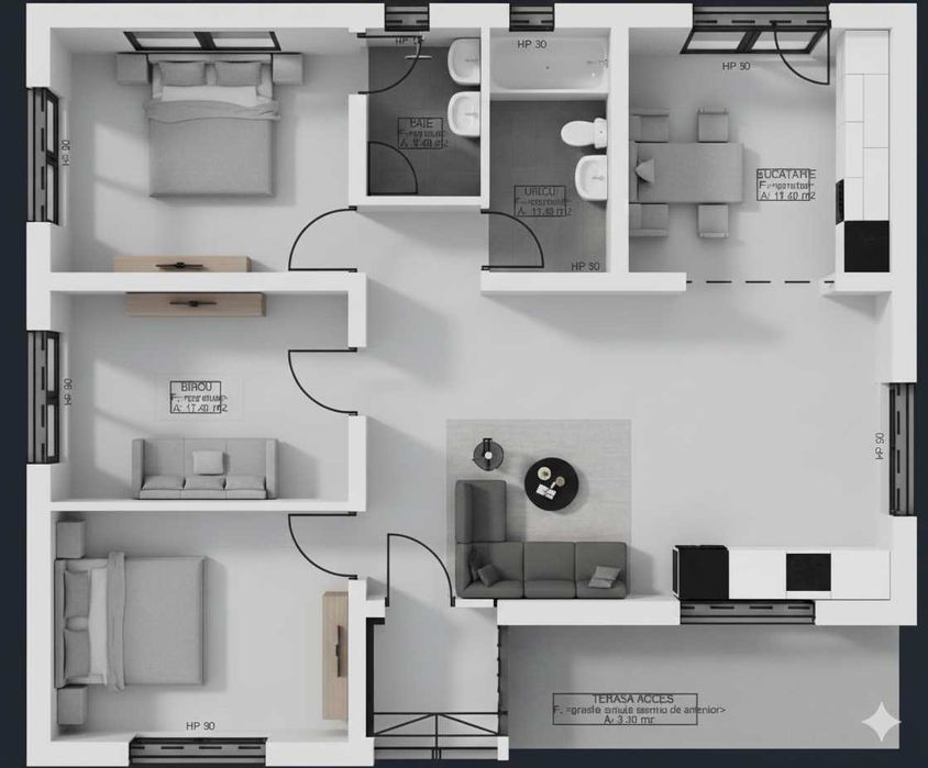 Casă individuală modernă | 3 dormitoare | Teren 635 mp |