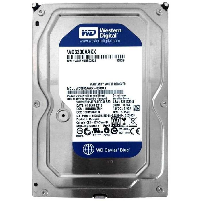 Жесткие диски от 80GB до 10TB 3.5" SATA с гарантией и документами