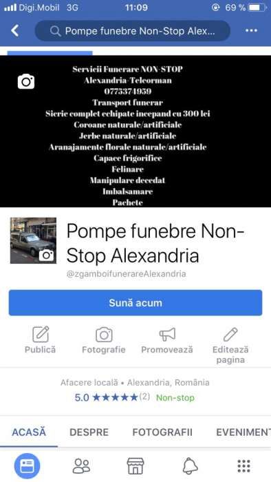 Servicii funerare Alexandria - Pompe funebre Zgamboi