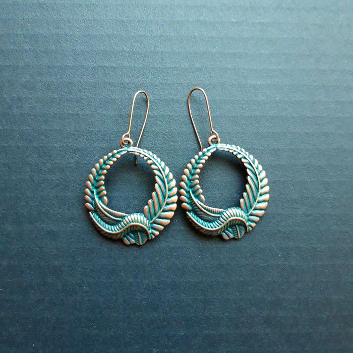 Медни големи обици