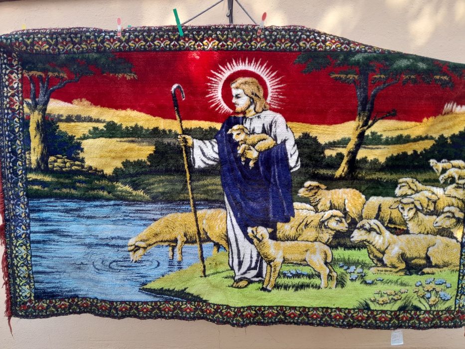 Carpetă veche de perete /religioasă