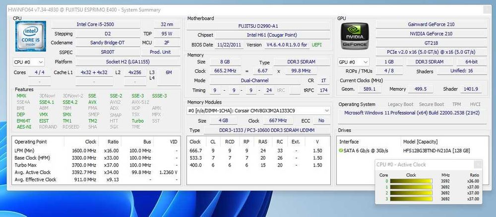 Procesor I5 2500 socket 1155 3.30GHz