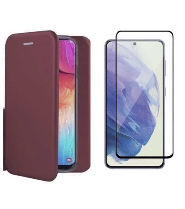 Husa Flip Cover Piele Fina + Folie Sticla Samsung A57/A56/A55/A54/A53/A52