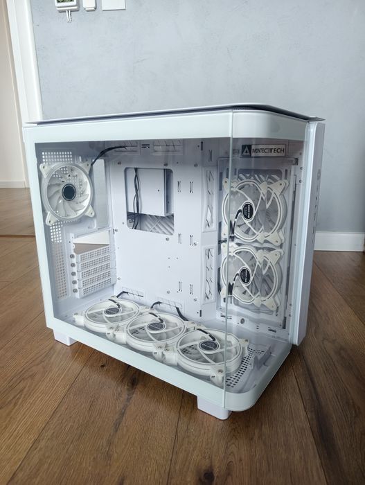Carcasa Montech King 95 White Alba cu set 6 ventilatoare ARGB