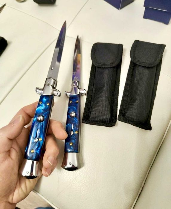 Briceag Italian 24cm Cuțit Stileto italian albastru