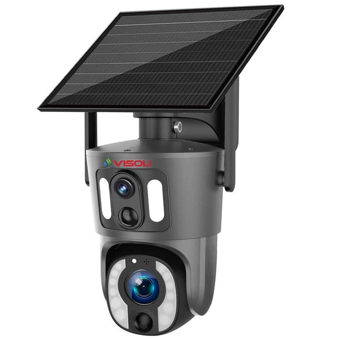 Camera de supraveghere Dubla Sim 4G Panou Solar 9W Visoli® VS-S20-4G