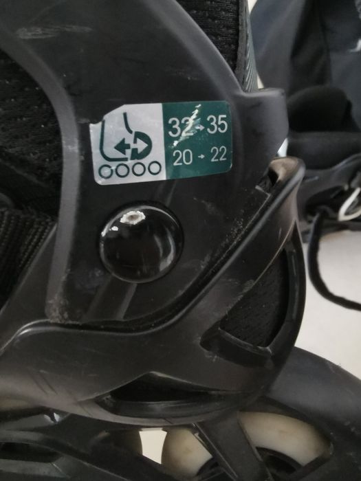 Role Fit 3 negru kaki pentru copii reglabile marimea 32-35