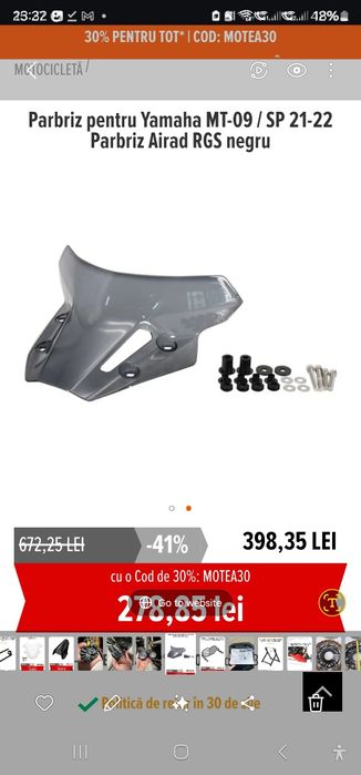 Parbriz YAMAHA MT09 SP 2021  , carene , roata , far ,  rezervor , MT