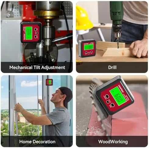 GemRed дигитален ъгломер магнитен LCD