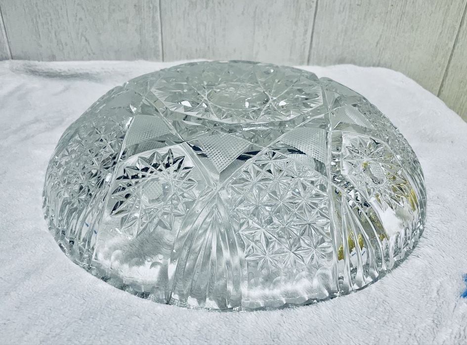 Хрусталь СССР, салатнкик , конфетница , с резным декором
