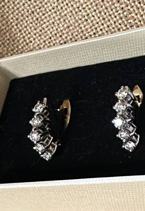 Серьги с бриллиантами 750пробы