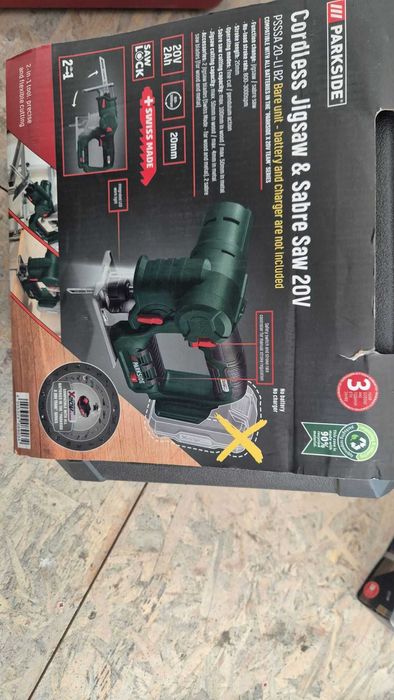 Parkside Акумулаторен прободен и саблен трион 2-в-1, ГАРАНЦИЯ