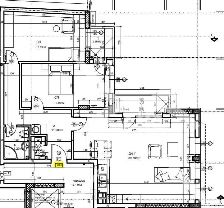 Тристаен апартамент в Центъра № 894-26120