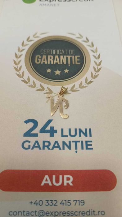 [AG24 Harlau B.45725.2] Pandantiv aur 14k 1.09gr - Garantie 2 ani!