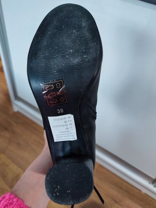 Боти на висок ток #Естествена кожа