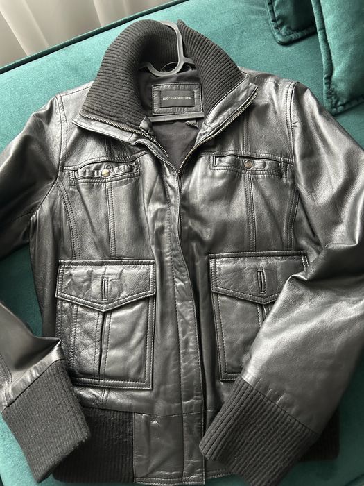 Дамско яке от естествена кожа Mango