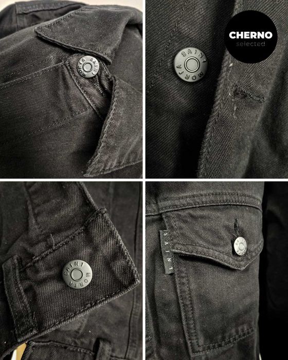 Мъжко черно дънково • деним яке SAINT MORTA Denim Jacket – размер L