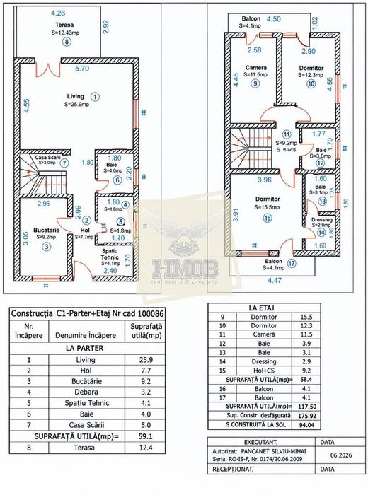 Casa 4 camere 2 bai 118 mp utili Talmaciu
