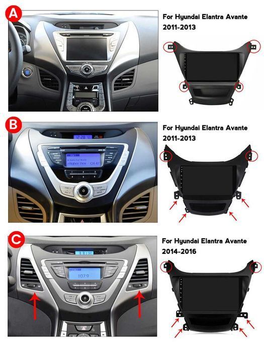 Navigatie Android 14 HYUNDAI ELANTRA 2012 1/8 Gb Waze CarPlay CAMERA