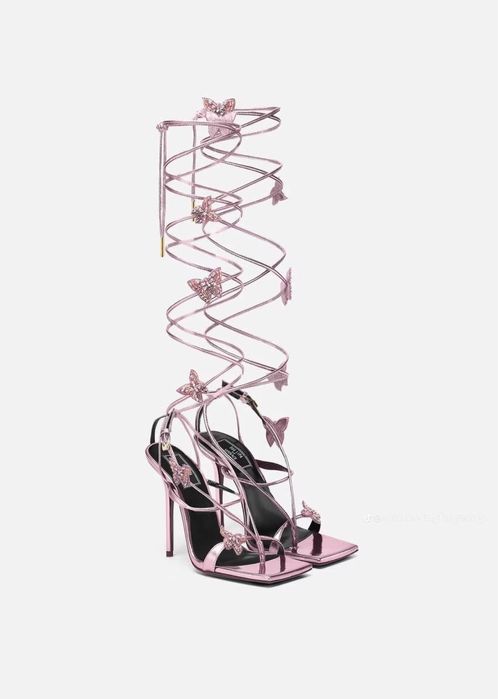 RARE!! Sandale Versace roz din piele