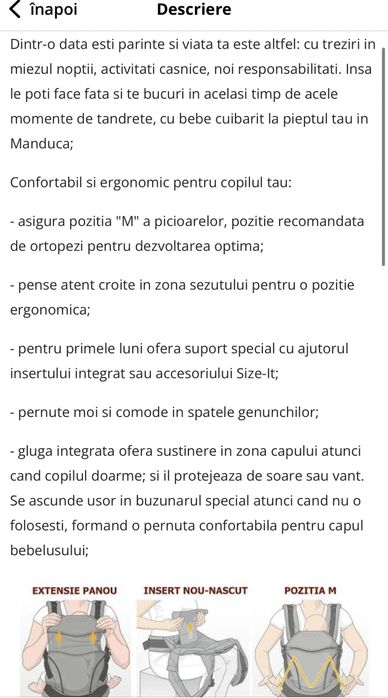 Marsupiu Manduca (Nou)