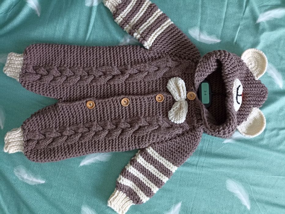 Combinezon impletit,0-6 luni