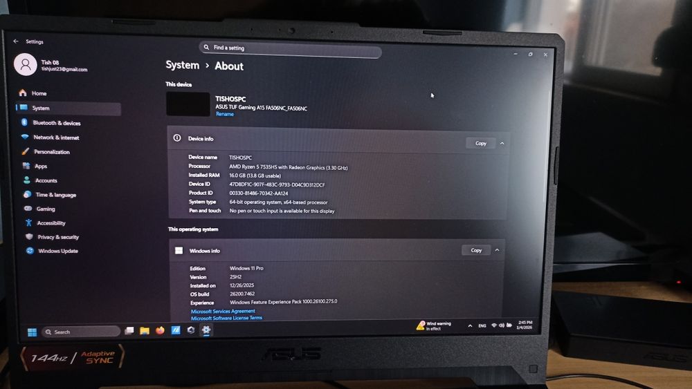 Gaming Laptop Asus Tuf a15