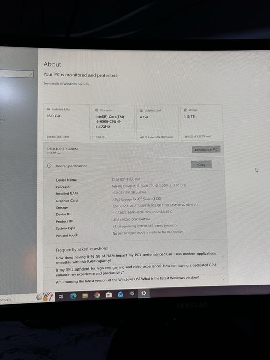 *PC Gaming / Office Intel i5 + RX 470 + 16GB RAM**